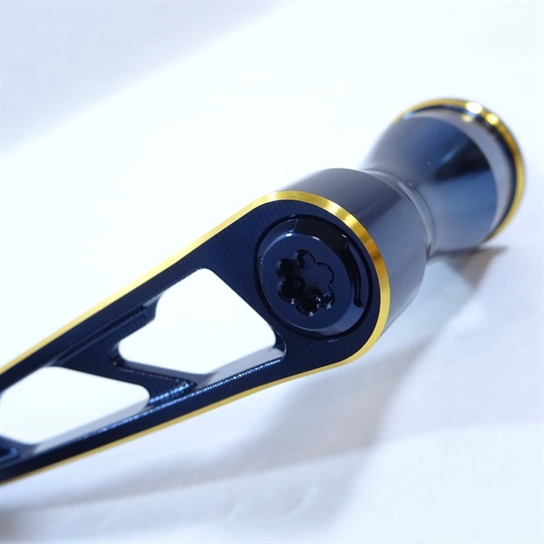 超々ジュラルミン製ハンドル７０ＭＭ深海ブルーゴールド シマノ用